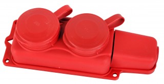Volsten Sb1-M2Z Red, колодка штепсельная IP54 2 мест Красная с землей (Модель РП 16-232)