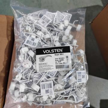 Патрон керамический Volsten V03-W-GU5.3 под лампу GU5.3, 12–220В