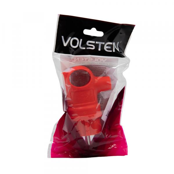 Вилка Volsten S2-PZ Red угловая с кольцом каучук. красн. с/з 16A IP44 