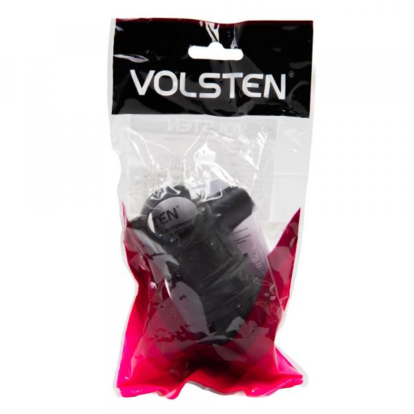 Вилка Volsten S2-PZ Black угловая с кольцом каучук. черн. с/з 16A IP44 