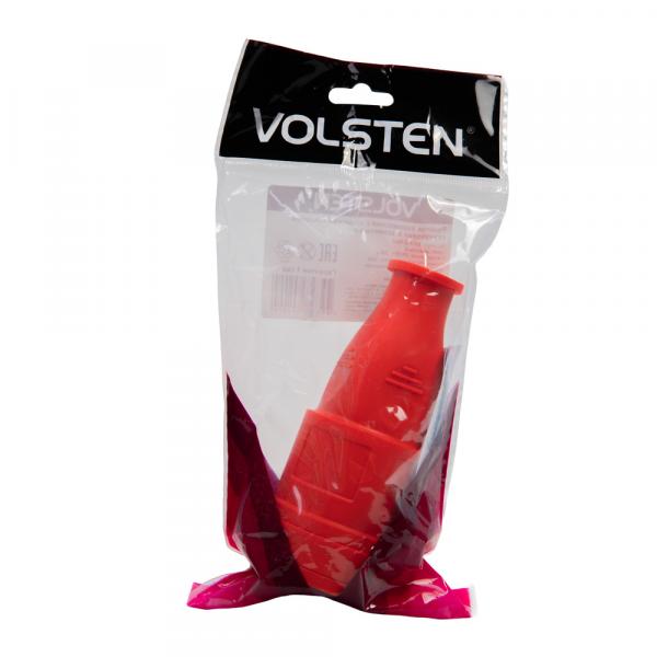 Розетка Volsten S1-MZ Red перенос. каучук. с защит. крышкой 1 местн. красн. с/з IP44 