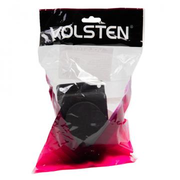 Колодка Volsten S1-M1Z Black штепс. с защит. крышкой каучук. 1 местн. чёрн. с/з IP44  