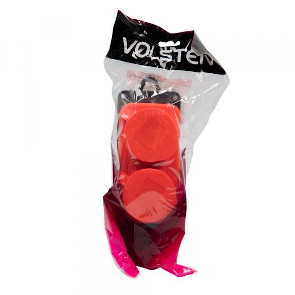 Колодка Volsten S1-M2Z Red штепс. с защит. крышкой каучук. 2-х местн. красн. с/з IP44 