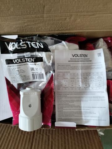 Розетка штепсельная Volsten S1-M11 White белая без заземляющего контакта 10А 