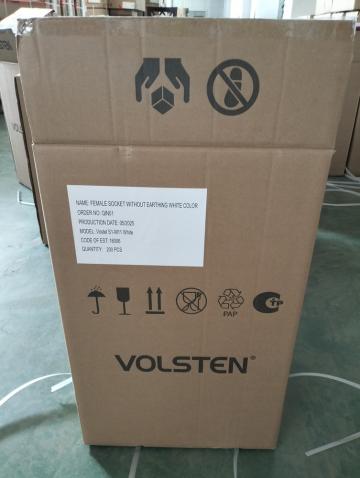 Розетка штепсельная Volsten S1-M11 White белая без заземляющего контакта 10А 