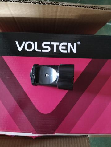 Розетка штепсельная Volsten S1-MZ12 Black чёрная с заземляющим контактом 16А 