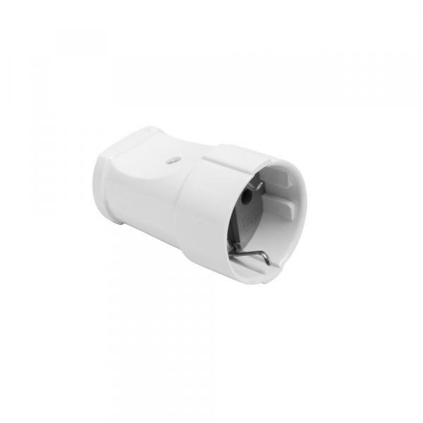 Розетка штепсельная Volsten S1-MZ11 White белая с заземляющим контактом 16А 