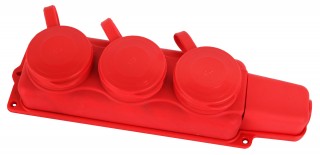 Volsten Sb1-M3Z Red, колодка штепсельная IP54 3 мест Красная с землей (Модель РП 16-334)